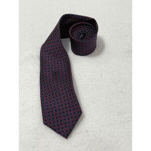 JOS.A.BANK Executive Mens Necktie‎ Navy Blue Red Patterned Business Formal